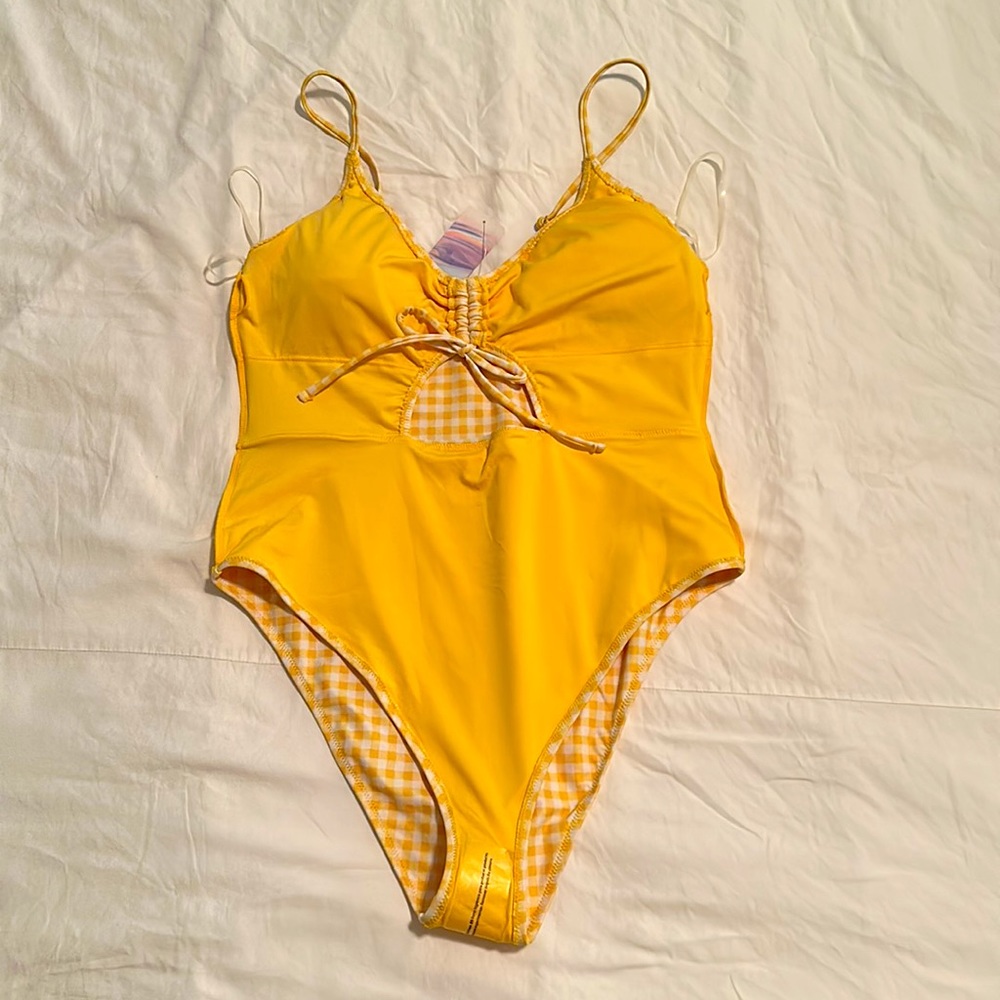 FOREVER 21 - Women’s - Yellow One Piece Swimsuit - New - Picture 3 of 4